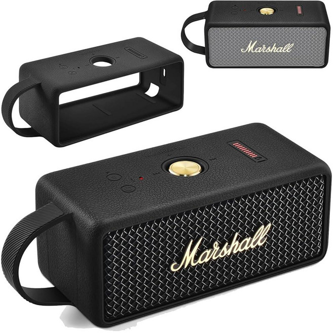 Windows MOSAHOLL PSVR2 PC 어댑터 컨버터 게임 액세서리 페르바오 마샬 엠버튼 3세 용 실리콘 케이스 3 블루투스 휴대용 스피커용 보호 케이스 커버블랙Fer