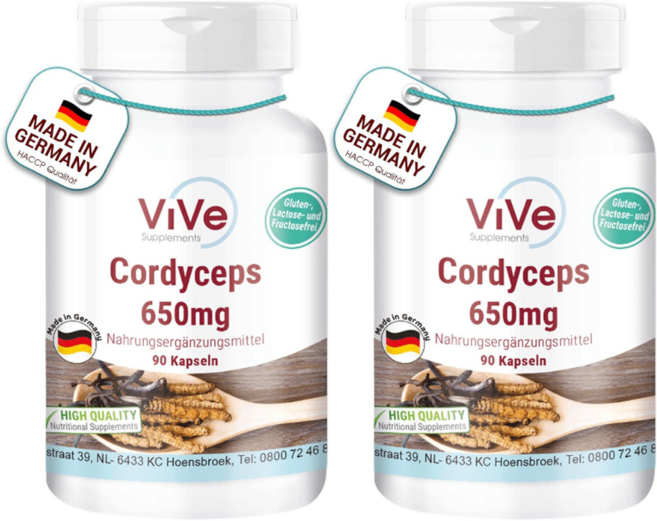 동충하초 650mg 버섯 균사체 추출물 90캡슐 2개, 90정