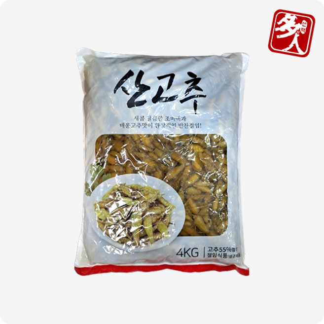 [다인] 코우 신슈 산고추 4kg 고형량 55%_야산초 고추절임 짱아찌 업소용, 1개