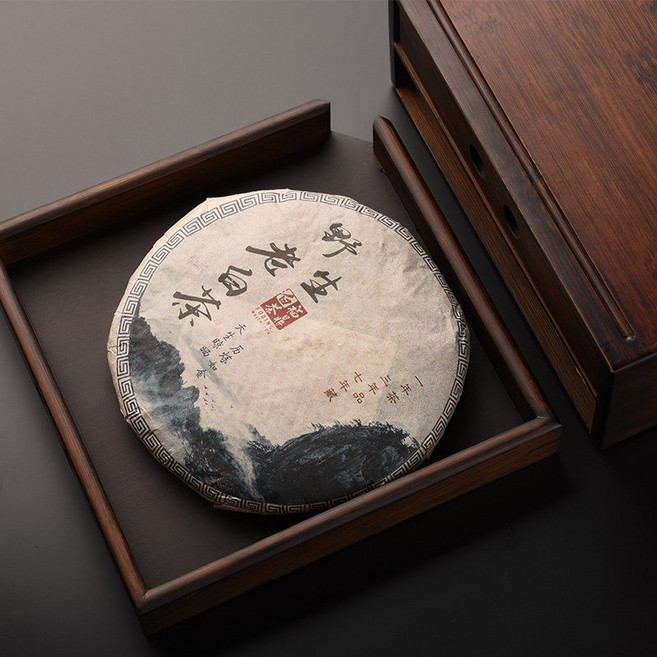 보이차 보관함 케이스 나무 녹차 탄소 단층 (차칼 차통 없음) 대나무, 1개, F_대나무 삼층 차 상자 칼포함