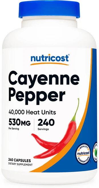 뉴트리코스트 카옌 페퍼 530mg 캡슐, 240정, 1개 - 쿠팡