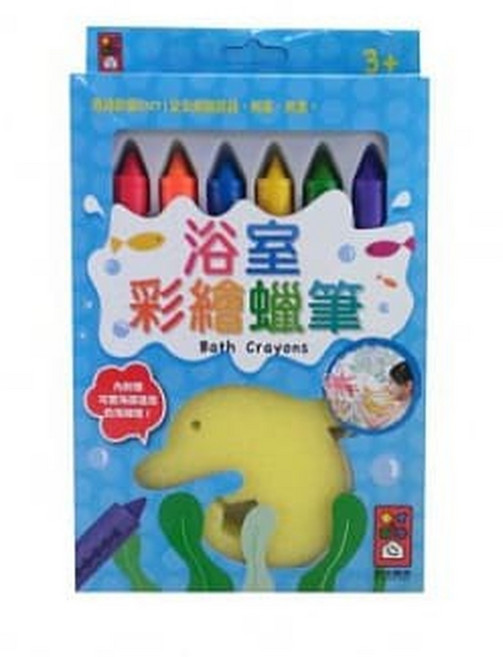 兒童繪畫大三角彩色鉛筆 浴室彩繪蠟筆 旋轉蠟筆 手繪彩色筆, 1個, 浴室彩繪蠟筆(6枝)