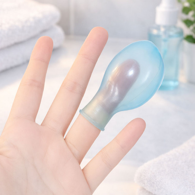 리빙릿 손가락 방수 커버 실리콘 발가락 골무 샤워 비닐 보호, 1세트