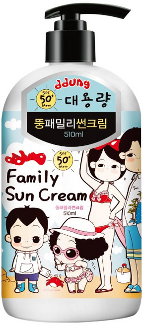 뚱이 대용량 패밀리 썬크림, 1개, 510ml