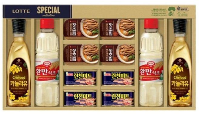 환만식초세트 추석선물세트 햄 장조림 카놀라유 부모님