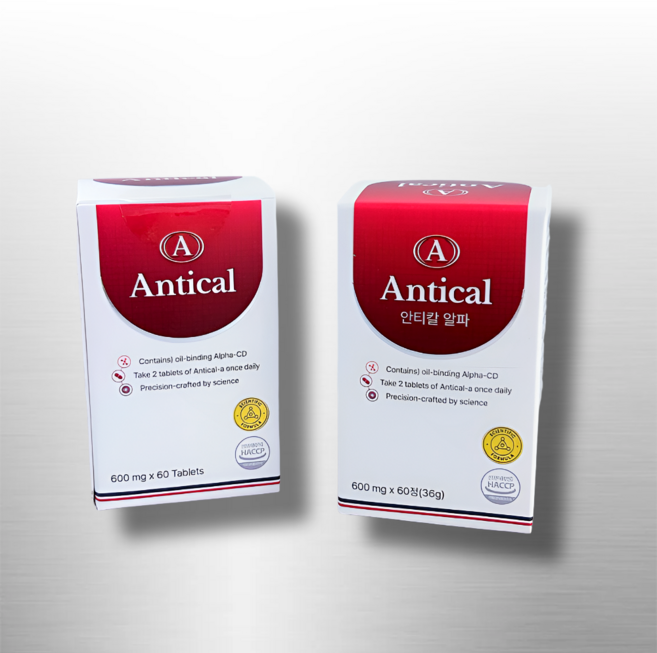 Antical 안티칼 알파 미국 승인 초강력 알파올라민 성분 식전2알 컨트롤 파세올라민 안티칼 600mg, 2개, 60정