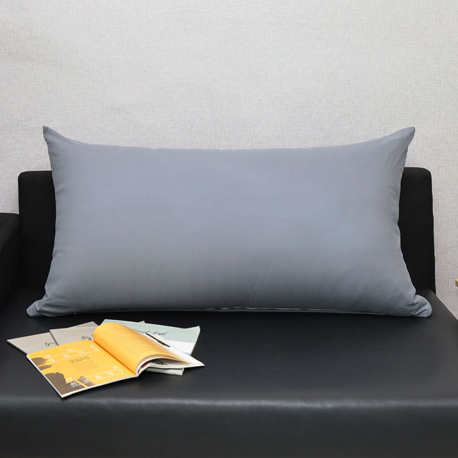 (커버+솜포함) 대형 등쿠션 등받이쿠션 110X60 사이즈, 110X60 등쿠션, 세미무지, 그레이 (솜포함)