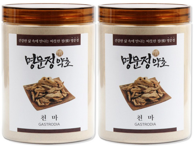 명문정약초 국산 100% 천마 분말, 2개, 400g