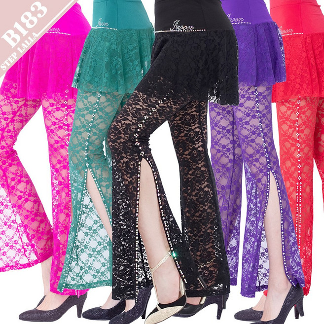 스탭랄라 라인댄스복 연습복 공연복 여름 댄스바지 B183, 블랙(검정)