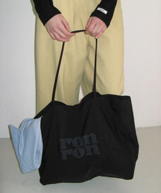 RONRON 로고 NYLON SHOPPER 블랙, FREE
