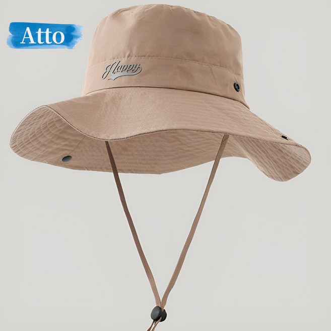 아토 벙거지 대두 자외선차단 등산 낚시 캠핑 아웃도어 모자 와이드 버킷햇 UV차단 햇빛삭제 빅사이즈, 카키