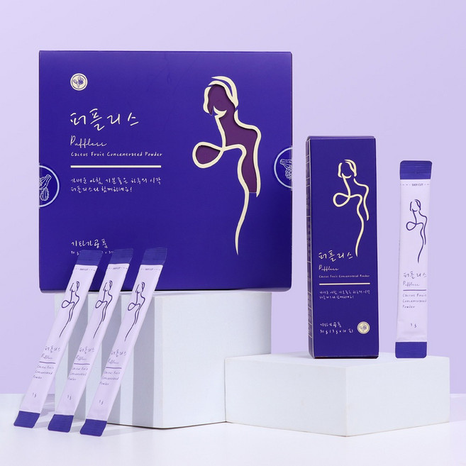 붓지않게 퍼플리스 30포 칵티니아 유기농 선인장열매 붓기 레몬 칵티니아 피부관리(뉴트리), 1세트