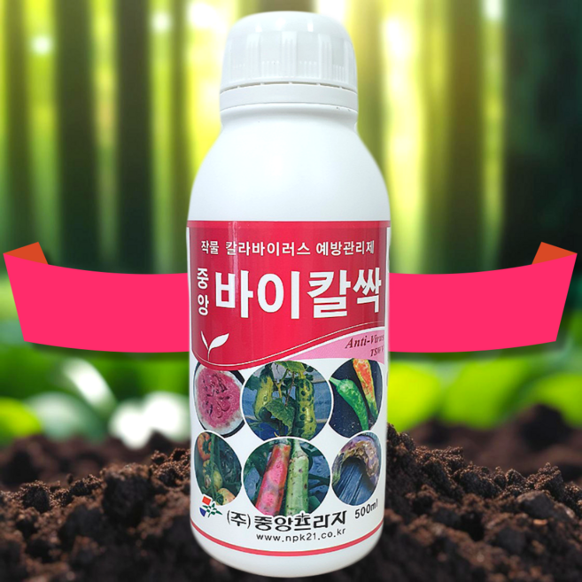 고추 괴저바이러스 영양제 고추칼라 예방 회복 관리 총채벌레 오이 수박 꽈리고추 액상 액체 비료 텃밭 바이칼싹 500ml, 1개