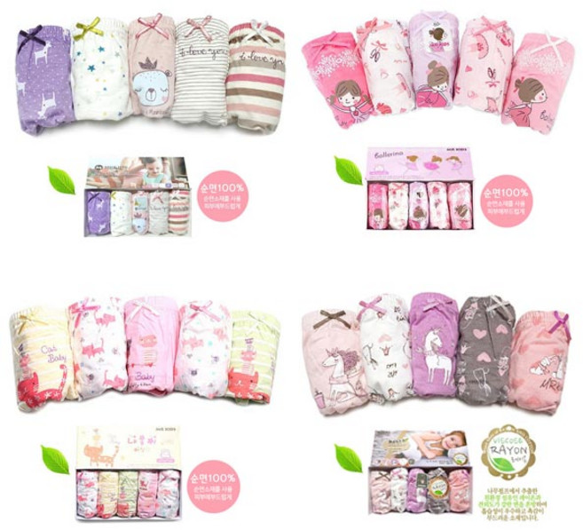 신학기 어린이 유아 팬티세트5매