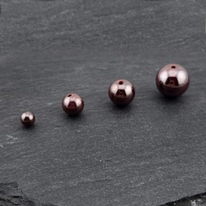 비즈톡 [JS-1-03]경면주사 고온압축100% 라운드볼 6mm고순도 1개