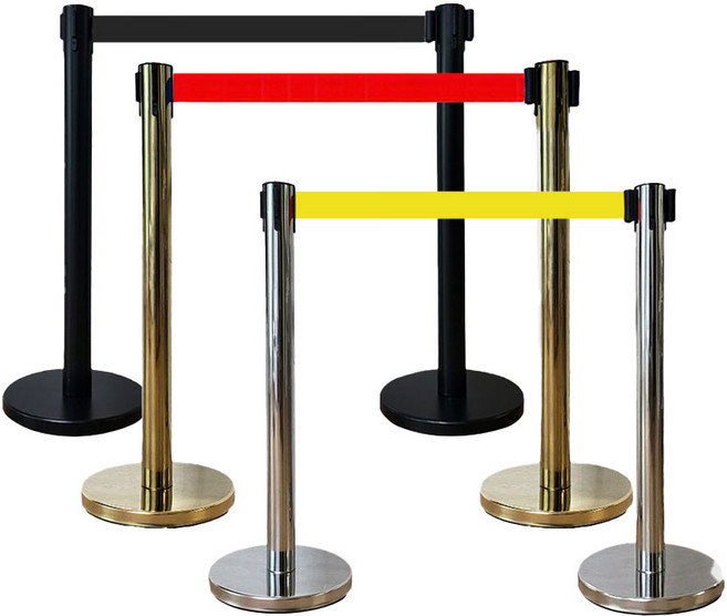 베스트홈 벨트형 스텐 차단봉 3M, 실버봉-파랑, 1개