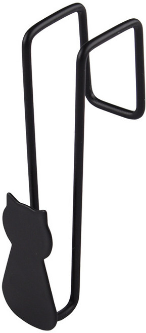 모어데이홈 무타공 싱크대 문걸이 후크걸이 3p, 3개, 블랙