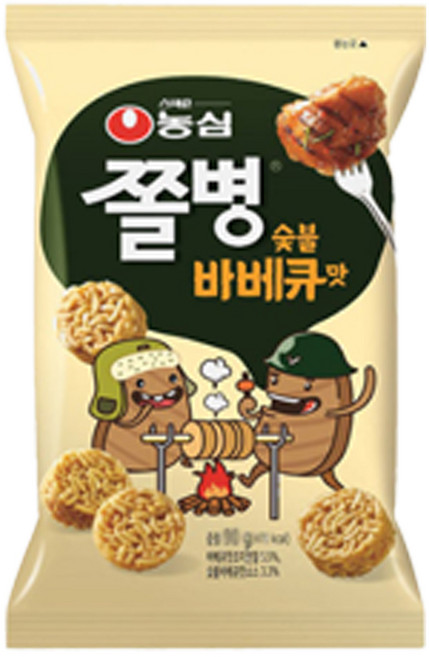 농심 쫄병 숯불 바베큐맛