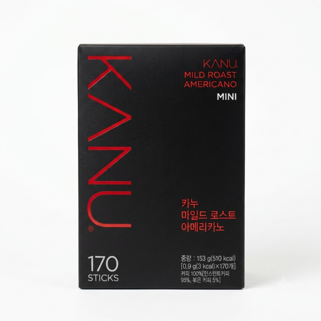 7위 - 맥심 카누미니 마일드 로스트 아메리카노 170스틱 0.9g 170개 총153g, 900mg