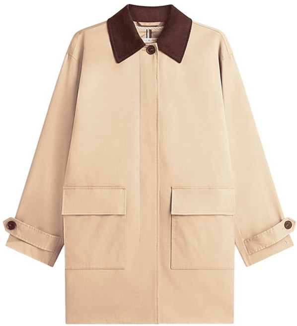 타미힐피거 버튼 포켓 코트