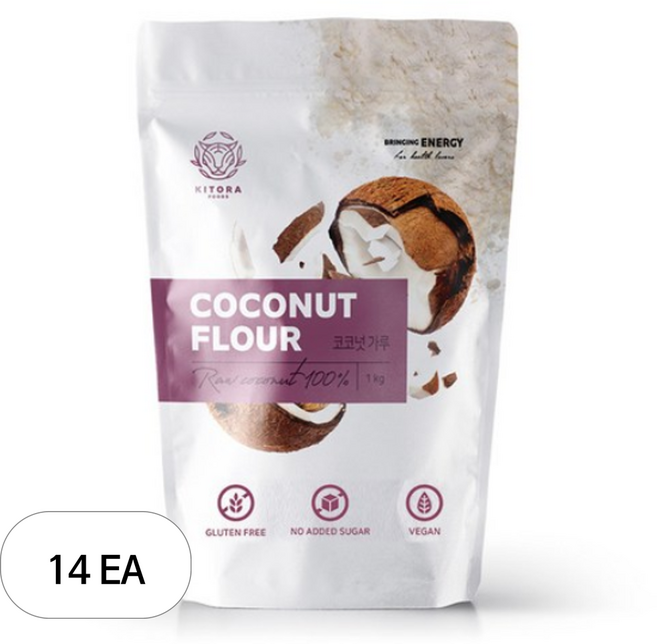 키토라푸드 글루텐프리 코코넛가루, 1kg, 14개