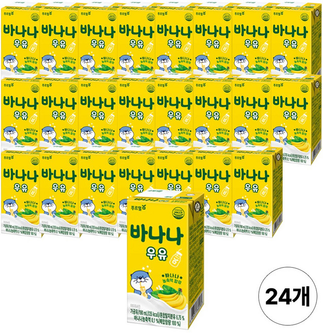 푸르밀 바나나우유, 24개, 190ml