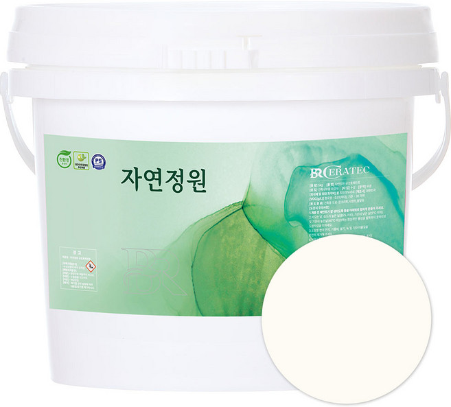 자연정원 천연 셀프 친환경 벽지 페인트 규조토 황토 베란다 가구 곰팡이 결로방지, BR002 모닝 화이트, 5kg, 1개