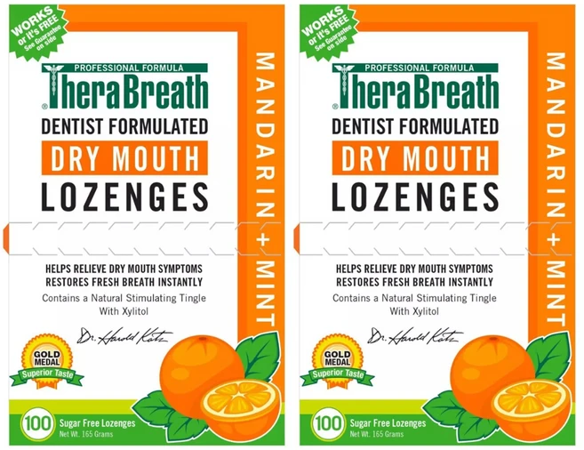 테라브리쓰 드라이 마우스 슈가 프리 로젠지 100개 X 2팩 토탈 200개 Thera Breath Dry Mouth LOZENGES Sugar Free 33000원, 1.65g - 쿠팡