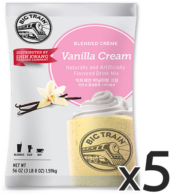 빅트레인 바닐라 크림 파우더, 1.59kg, 1개입, 5개