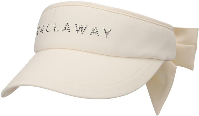 [캘러웨이코리아정품] 2026 신형 크리스탈 여성 바이저 골프 썬캡, 1개, 베이지