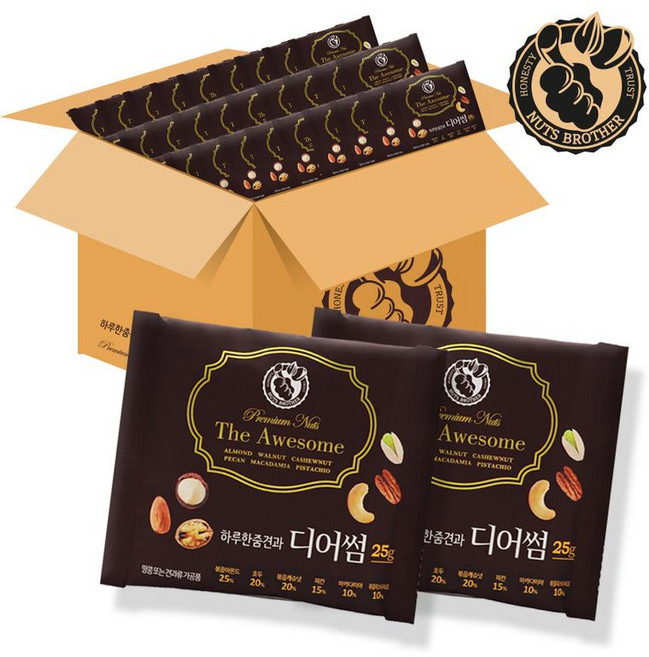 하루한줌견과 디어썸 25g 110봉 낱봉, 110개