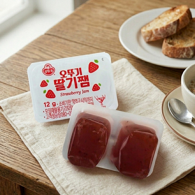 otoki 일회용 휴대용 딸기쨈 (12g*48개) 세트, 1박스, 576g