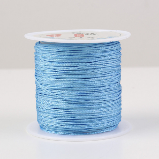 나일론 끈 0.4mm 1롤 매듭 실 팔찌 재료, D2727. 스카이블루