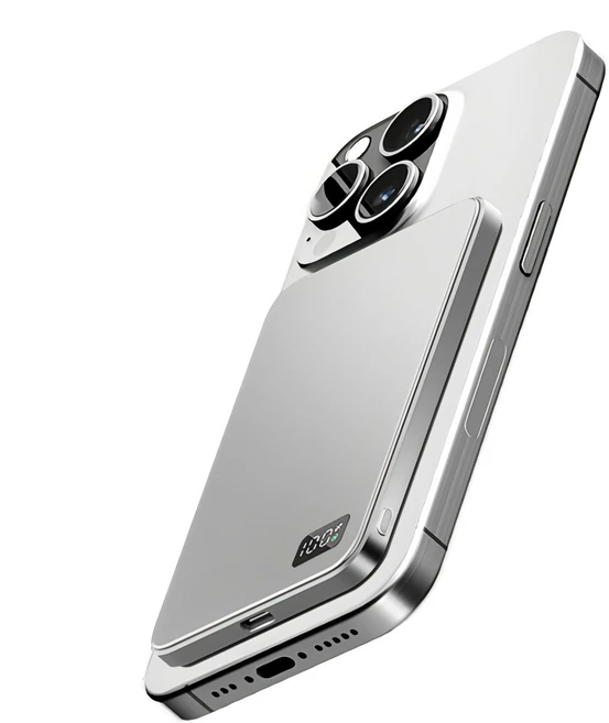 조이트론 맥세이프 울트라 슬림 초경량 고속충전 보조배터리 5000mAh C타입, MiniMax50, 실버 - 쿠팡