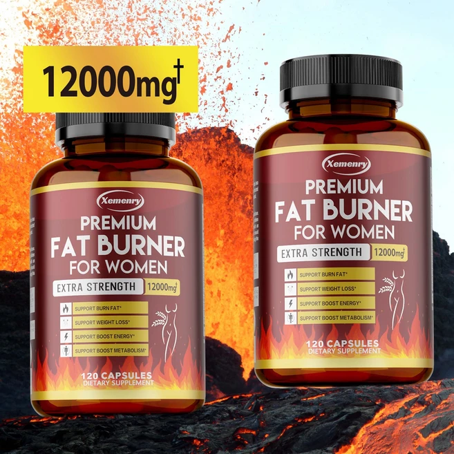 여성용 프리미엄 지방 연소제 - 1회 제공량당 12 000mg - 녹차 추출물 함유 - 탄수화물 차단제 - 체중 관리 지원, 1개, 120정 - 쿠팡