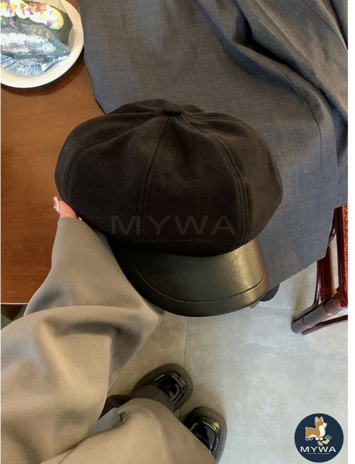 MYWA 復古風格報童帽 英倫八角帽 秋冬時尚穿搭