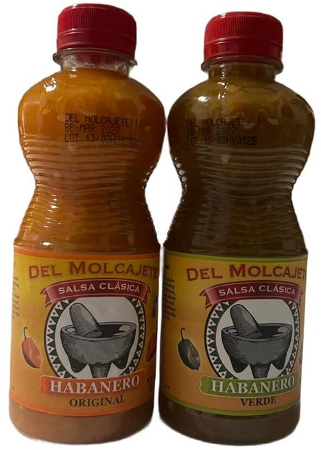 Del-Molcajete's 하바네로 살사 번들 | 오리지널 베르데| 2병 각 260g(9.3온스) 217756, Del-Molcajete's 하바네로 살사 번들 | 오