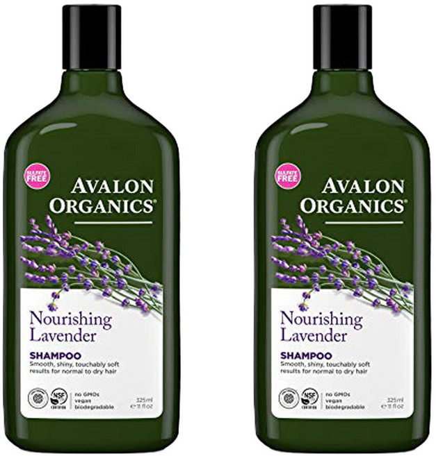 아발론오가닉스 너리싱 라벤더 샴푸 비건, 325ml, 2개
