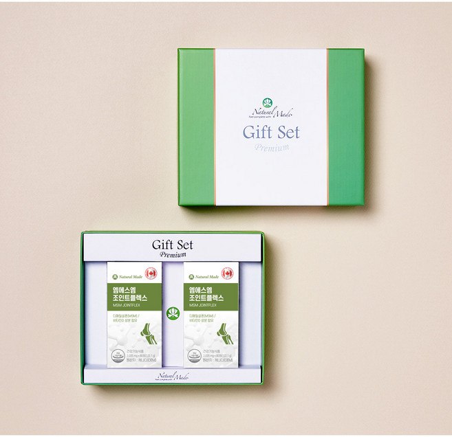 [선물세트] 캐나다 네츄럴메이드 엠에스엠 조인트플렉스 4개월분/ 보스웰리아 상어연골 초록입홍합추출물 히알루론산 글루코사민황산염 디메틸설폰/최신제조/제품박스리뉴얼, 120정, 2박스