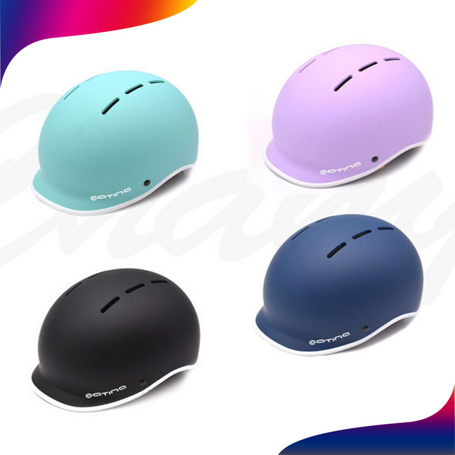 킹카 성인 헬멧 아티나 고급형 어반 인몰드 ABS EPS 쉘 자석형탈부착 세척가능 아시안핏 인라인 자전거, 네이비, 1개