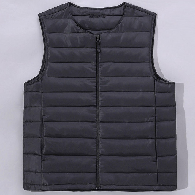 후앙스 지퍼 라운드넥 R넥 초경량 패딩조끼 IDJP-7605
