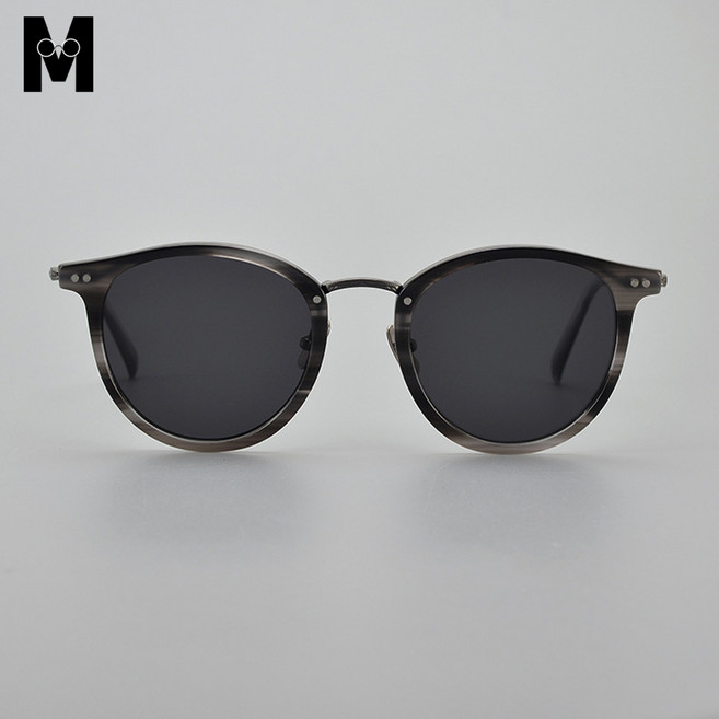 정장에 잘 어울리는 일본 수제 골드 티타늄 투명 편광 선글라스