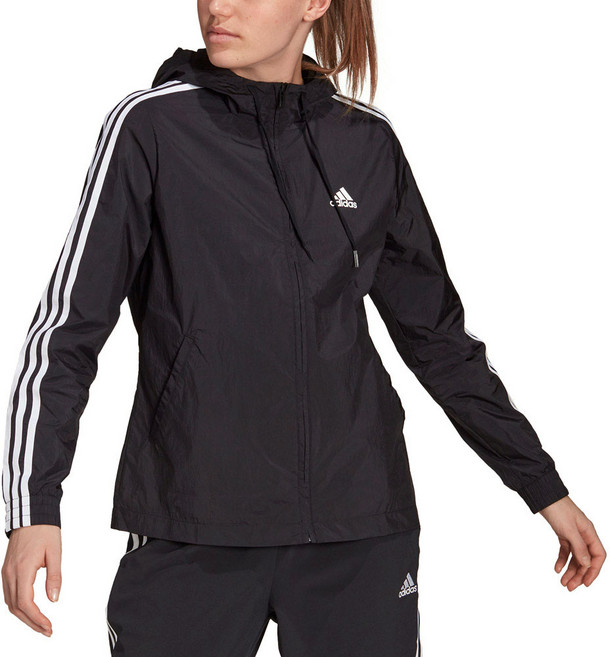 아디다스 우먼스 자켓 GR9602 에센셜 3S 윈드브레이커 여자 바람막이 윈드러너 후드