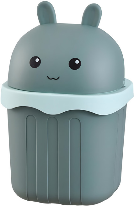더자카 토끼 데스크 미니 휴지통, 그린