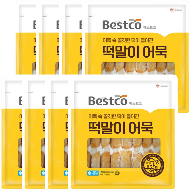 베스트코 떡말이 어묵, 8개, 900g