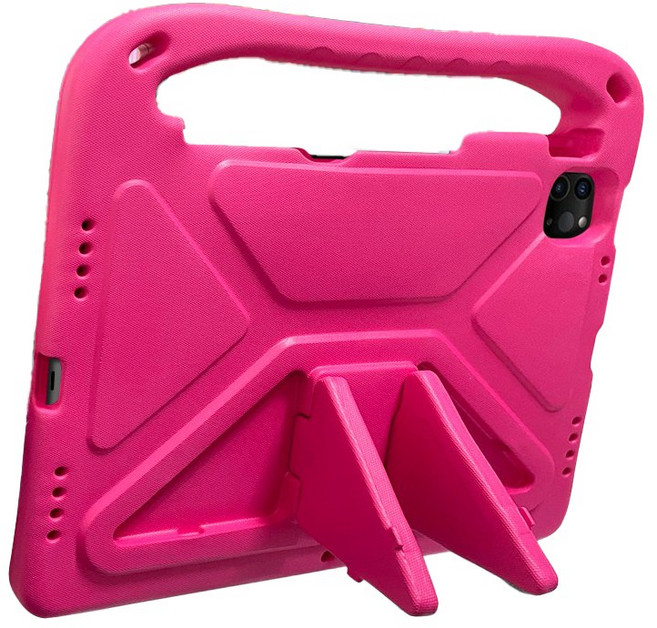 더조은셀러 아이패드 프로11 5 4 3 2 1 세대 어린이 에바폼 케이스 스탠딩, 핑크