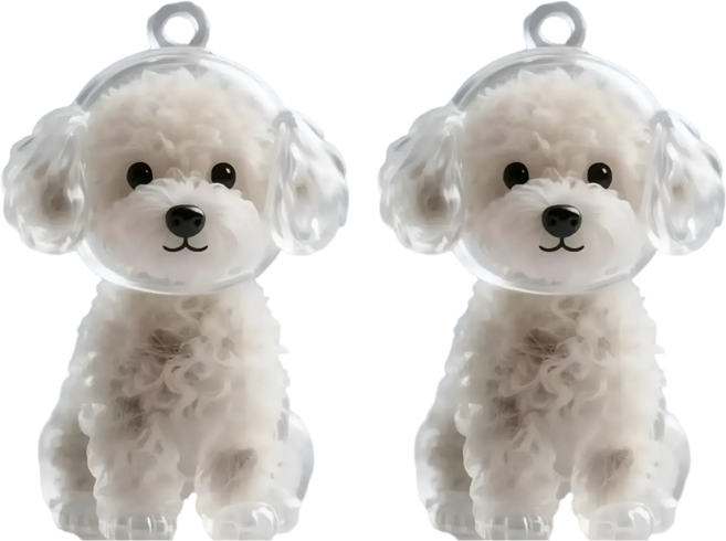 1+1 헤이드로우 강아지 털 키링 반려동물 고양이 털 보관