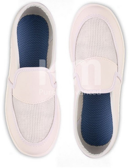 제전화 방진화 절연장화 착화감 가벼운 에어쿠션 크린룸실내화 국내제조 화이트 1켤레