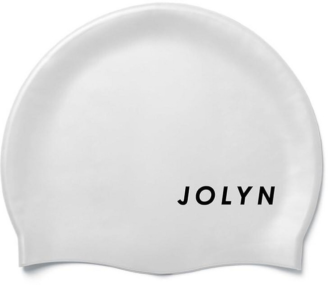 JOLYN 클래식 유니 실리콘 수영 모자 성인 여성 및 남성용 모발 보호 집중 트레이닝 편안한 미끄럼 방지 핑크 135248, 화이트, 1개