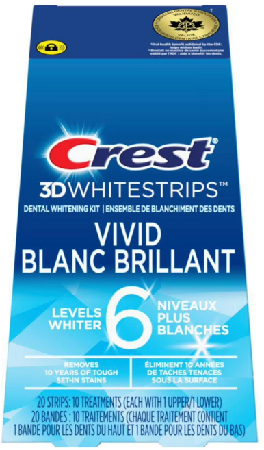 크레스트 3D 화이트스트립 클래식 레벨6 치아미백스트랩 10트리트먼트=20스트립스
